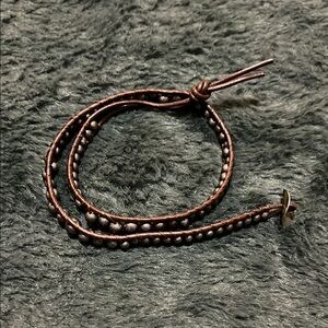 Brown Beaded Wrap Bracelet